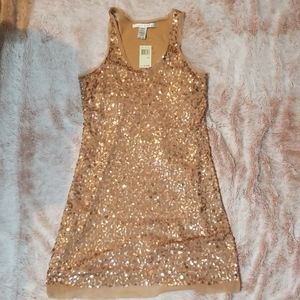 Gorgeous golden BRONZE sequin dress